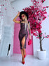 "RUBY FLOWER SORBET 89" midi kleita - sarkana ar melnu